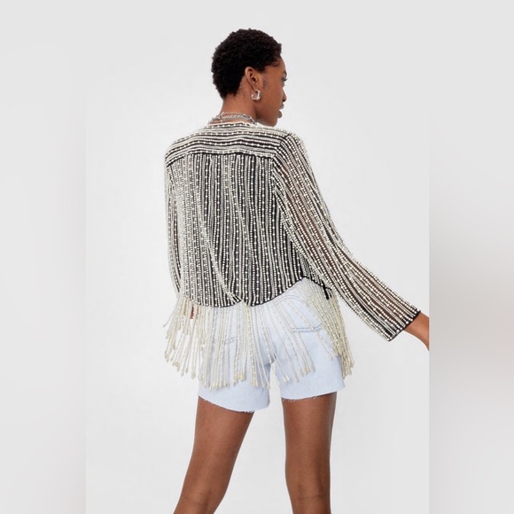 NASTY GAL PEARL JACKET (NWT) SIZE 10 - Picture 6 of 6